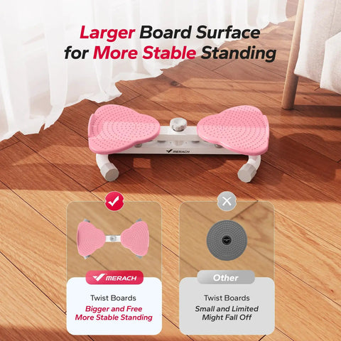 Heavy Duty Waist Twister Machine For Killer Core Workouts Rock Solid Ab Twist Board with larger surface for stability.