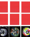 72Pcs Spoke Reflectors Set for Night Riding Red Reflective Spoke Skins Wheel Decor And Safety Wraps For Motorcycles