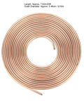 Twenty Five Foot Copper Plated Brake Line Tubing Three Sixteenth Inch Coil With Easy Bend Flare For Hydraulic Brake And Fuel System Rustproof