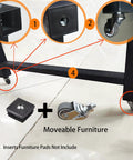 Four Pack Swivel Stem Casters With One Inch TPR Silent Wheels, 6mm M6 Threaded Bolts, Fifteen Millimeter Stem Length, Brown Finish