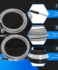 Rugged Stainless Steel Fuel Line Kit With Flexible Braided Lines For 2004-2010 Chevy Silverado 1500 Classic 2500 3500 HD And GMC Sierra 1500 Classic Replaces 15946200 showing coils and quality details.