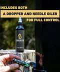 Door Lock And Hinge Lubricant 4 Oz Dropper With 0.5 Inch Needle Tip Combo Pack for quiet hinges, no more squeaks, in use on gate.