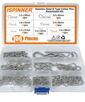 100Pcs 304 Stainless Steel Cotter Pins Assortment Kit In 7 Sizes For R Clips And Hitch Pin Lock Systems Rustproof Durable Fasteners
