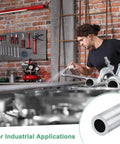 Person working with Pro Grade Versatile 300mm 6063 Aluminum Round Tube Seamless Pipe 11mm ID 17mm OD For Construction Machining Diy Projects Outdoor Use