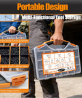 1020 Piece High Hardness Wood Screws Assortment Kit With 13 Sizes portable box with compartments in use