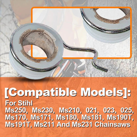 Oil Pump Worm Gear Replacement For Stihl Chainsaws Direct Fit MS250 MS230 MS210 021 023 025 shown with model compatibility