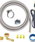 6 Ft Braided Stainless Steel Dishwasher Supply Line With 3 8 Inch Compression Ends Installation Kit For Most Dishwashers