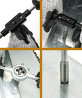 Pro Grade 110 Piece Tap And Die Set For Metric Threads M2 To M18 With Adjustable Handles External And Internal Threading in use