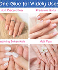 Ultra Fast Nail Glue For Nail Tips Acrylic Nails And Press On Nails With Built In Brush For Easy Application in four uses