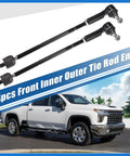 4Pcs Front Inner Outer Tie Rod Ends Kit For Ford Escape 2009 2012 And Mazda Tribute 2010 2011 Drag Link Steering Suspension Upgrade For A Smoother Ride And Dialed In Handling. black steel tie rod ends set