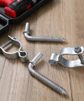 4 Pack Farm Gate Hinge Set For Chain Link Fences And Wood Posts Galvanized Steel Hinges With Lag Screws Includes Nuts And Bolts