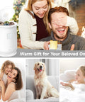 Smiling family with Hot Towel Warmer Bucket For Home Spa Vibe Portable Unit With Auto Shut Off Fits Two 40x70 Towels