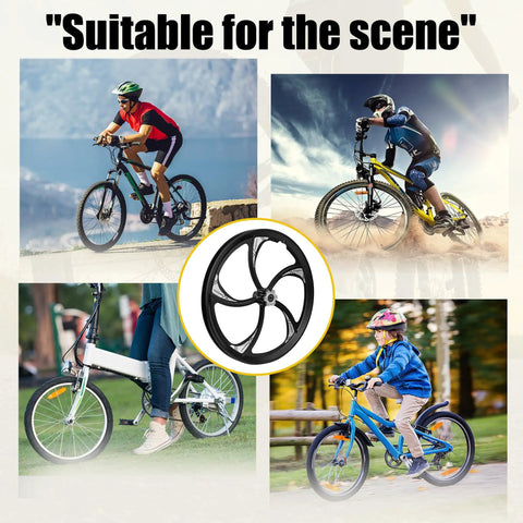 20 Inch Aluminum One Piece Bike Wheel With 5 Spoke Rim For Mountain Folding Kids And BMX Bikes Disc Brake And Freewheel Hub