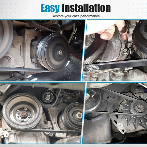 Heavy Duty Remax Serpentine Drive Belt Fits Honda Element 2003-2011 L4 2.4L Engine shown during installation process.