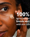 Woman applying Instant Skin Tightening Primer For Face That Blurs Imperfections Firms On Contact Reduces Fine Lines And Pores