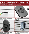Easy Install Siding Mounting Block For Outdoor Light With Built In Electrical Box Fits Half Inch Lap Siding And Four Inch Vertical Vinyl Siding Hook Kit For Outdoor Lamp Weatherproof Black, black siding mount with wiring and exterior light
