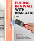 XP1000-LC Magnetic Wire Puller With Flexible Steel Leader used for cable installation through wall insulation