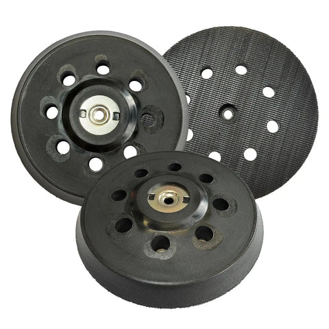 Snap-On Five Inch Orbital Sander Replacement Pad Set With Strong Hook Loop Grip For Smooth Sanding And Polishing On SXE325 425 Models Power Tool Accessory - three pads with holes