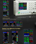 Adjustable Buck DC-DC Power Supply With USB PC Control, 0 To 60V Output, 0 To 24A Current, display options and styles shown