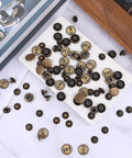 Heavy Duty Leather Snap Fasteners Kit For DIY Projects, 15mm Metal Snap Buttons With 24 Sets And 4 Install Tools, bronze finish