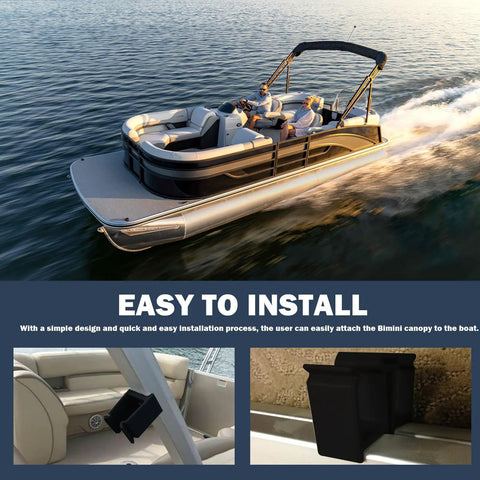 Pontoon Bimini Top Clips One And A Quarter Inch Square Tube Hardware Fits Marine Canopy Frames, easy installation on pontoon boat