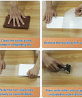 Steps showing application of Clear No Slip Stair Treads 6 By 30 Inches 15 Pack Pre Cut For Wooden Indoor Steps Waterproof Grip Tape