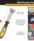 2-Piece Multi-Purpose And Mini Razor Scraper Set With 9-1/4-Inch Heavy-Duty Scraper shown with ergonomic handle and blade.