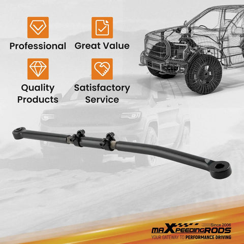 0 To 8 Inch Adjustable Front Forged Track Bar For Ford F 250 F 350 Super Duty 2005 2016 Lifted 4X4 Trucks Durable Rust Resistant Coated Steel With Rubber Bushings For Smooth Steering And Precise Alignment, angled view