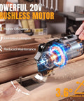 20V Brushless Cordless Oscillating Multi Tool Kit With Quick Change Accessories, Variable Speed Control, Lightweight Design, Long Battery Life For Cutting, Sanding, Grinding, Trimming And Detail Work For Diyers On The Job. 3.6° oscillation angle