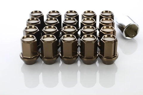 Leggdura Bronze Race-Ready Lug Nuts Set Of 20 12mm By 1.25 Thread Ultra Lightweight Duralumin With Closed End And Flange Lock