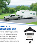 Truck towing trailer with parts list for Heavy Duty Trailer Shackle Kit For Double Eye Leaf Springs Fits 3.5K To 7.2K Axles 312L.
