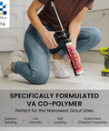 Person applying Fix-A-Floor Loose Tile Repair Adhesive For Rebonding Tile Porcelain Ceramic Marble Stone And Wood Floors 10.1 Oz