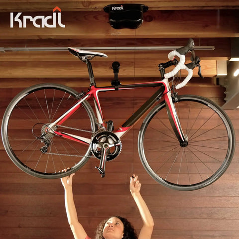 Two Pack 40 Pound Ceiling Mount Bike Lift And Rack For No Fuss Bicycle Storage Without Electricity Ropes Or Pulleys