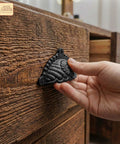 Hand pulling Matte Black Cup Drawer Pulls For Cabinets And Kitchen, Mystic Colonial Style Flat Black Cabinet Handles.