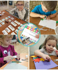 Children using Super Handy Single Hole Punch For Crafts And Scrapbooks, Quarter Inch Hole, Punches Up To 8 Sheets