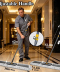 Score A Spotless Shine Daily With This Beast Mode 36 Inch Commercial Dust Mop Featuring A 62 Inch Adjustable Handle and Dense Washable Inserts.