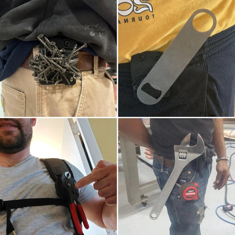 Magnetic Tool Holder Clip On Belt Holster For Screws Hammer Sockets Pliers Drill Bits And More And Your Third Hand On The Go
