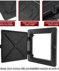Tough As Nails Cast Iron Fireplace Chimney Cleanout Door 8 By 8 Inch Ash Dump Cover with visible flame motif and lock hole design.