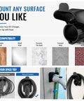 Tough As Nails Heavy Duty Nylon EV Charger Holder Wall Mount for Outdoor Storage, clips securely to any wall surface.