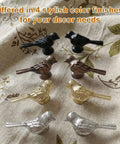 Collection of bird shaped cabinet knobs in various finishes, including gold, from Must Have Bird Shaped Cabinet Knobs Set of 2.