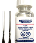 Silicone Conformal Coating 422C, 55 mL bottle for electronics with brushes, protects against moisture, dust, corrosion.