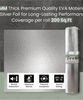 Premium Acoustic Floor Underlayment Roll Featuring Hella Quiet Thermal Eva Foam And Silver Foil Vapor Barrier for 200 sq ft