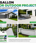 Rock Solid Hella Durable One Gallon Water Based Concrete Sealer for Driveway, Patio, Walkway, and Masonry projects.