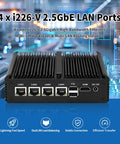 J4125 Micro Firewall Router With Quad 2.5 Gb Ethernet And 16 Gb Ram Packing 512 Gb Storage In A Quiet Fanless Frame connections view.