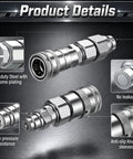 Bad Boy Hydraulic Quick Coupler Adapter Set 1 Over 2 Inch Flat Face ISO 16028 To ISO 5675 Pioneers Style Male Female Hydraulic Fittings With Dust Caps Awesome For Tractor Loader Equipment And Construction Jobs Done Right Now, steel chrome plated