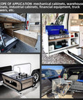 Beefy Heavy Duty Drawer Slides 1 Pair, 68kg Load Capacity, Side Mount Full Extension Rails, in camper van and cabinet drawers