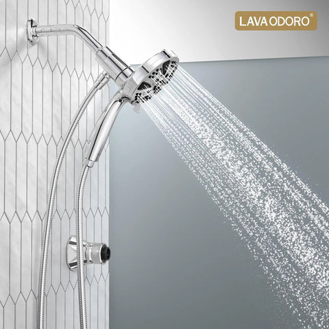Premium Handheld Shower Head With Super Slick Magnetic Docking System That Snaps Right Back In Place For Hands Free Rinsing Includes Kid And Pet Friendly Wall Mount Brackets For No Sweat Bathroom Upgrade