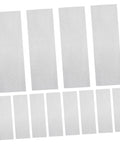 12-Piece Automotive Bumper Repair Mesh Kit For Thermoplastic Fixes with stainless steel wire mesh patches displayed.