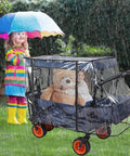 Waterproof Collapsible Wagon Rain Cover and Sun Shade Windproof UV Resistant Canopy for Stroller Trolley in the rain