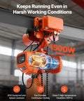 Velvet-Vision VEVOR 4400 Pound Electric Chain Hoist With Power Trolley featuring a 1500W copper motor for industrial use